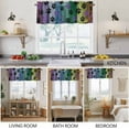 thumbnail image 5 of 2 Pack Colorful Dog Valance for Window Paw Prints on The Board Kitchen Valance Rod Pocket Short Curtain Topper Decorative Window Treatment for Living Room Bedroom 60"x18", 5 of 8