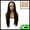 Black, variant on Unique Bargains Lace Front Wigs for Women 24" Dark Blue Long Straight Hair with Wig Cap