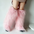 thumbnail image 4 of Gegefur Women's Furry Fluffy Boot Faux Fur Long Snow Boot Knee High Boots Warm Comfortable Outdoor Flat Shoes, 4 of 5