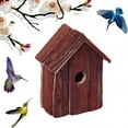 thumbnail image 1 of Casa colgante para pájaros, pájaro azul, pinzón, , casa hecha a mano, artesanía, casa de pájaro resistente para jardín, habitación de pájaro Cola casas de aves, 1 of 8