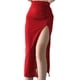 thumbnail image 3 of Txlixc Faldas largas y plegadas para mujeres, faldas de color sólido de cintura alta para adultos Txlixc moda, 3 of 8