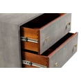 thumbnail image 4 of TOV Furniture Pesce 2-Drawer Shagreen Nightstand with Brass Accents, 4 of 7