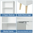 thumbnail image 4 of White Bookcase Bookshelf, Floor Standing Display Cabinet Rack with Legs, 4 of 7