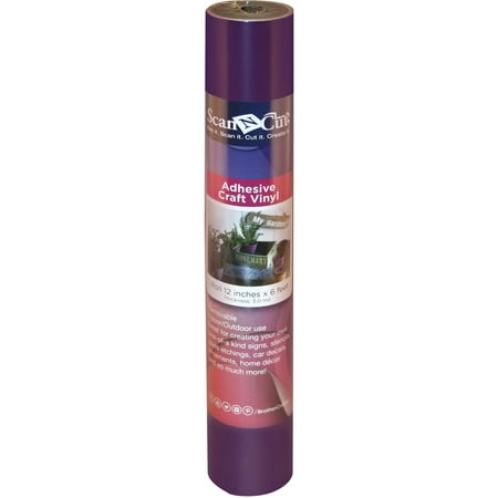 Brother ScanNCut CAVINYLPM 6 feet Roll Adhesive Vinyl, Plum, 1 Piece