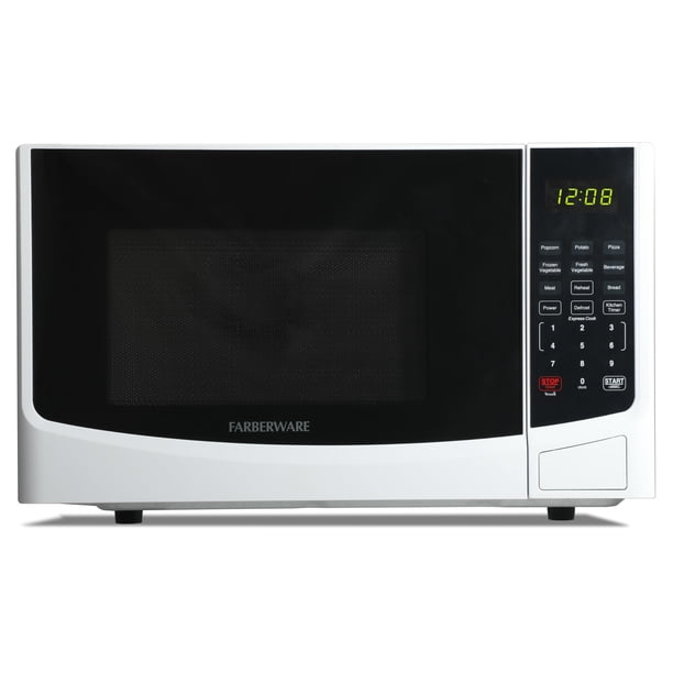 Horno microondas Farberware de 0,9 pies cúbicos, 900 W, blanco