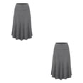 thumbnail image 3 of Qarigey midi favorecedora en : plisada de diseño elegante y sexy negra Faldas Diseño favorecedor gris XXL 2Conjunto, 3 of 6