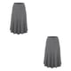 thumbnail image 1 of Minnieouse midi favorecedora en : plisada de diseño elegante y sexy negra Faldas Diseño favorecedor gris XXL 2Conjunto, 1 of 6