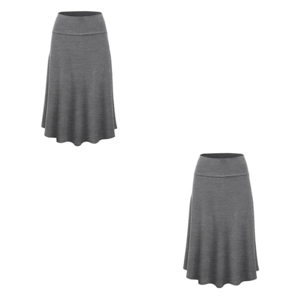 Minnieouse midi favorecedora en : plisada de diseño elegante y sexy negra Faldas Diseño favorecedor gris XXL 2Conjunto
