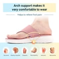 thumbnail image 3 of FitVille Wide Flip Flops for Women with Arch Support Women Beach Flip Flops Pool Slippers Non Slip, Dusty Coral, 3 of 8
