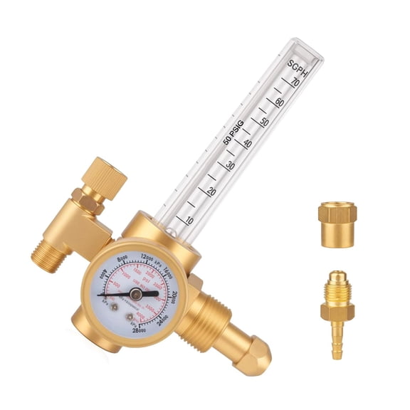 Brass Helium/Argon Regulator with CGA 580 Inlet Controller for Professional Welding Tools