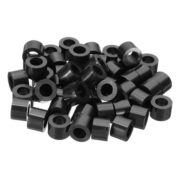 Uxcell 120Pcs M8 ABS Spacers 5/16" ID x 9/16" OD x 3/8" L Plastic Round Spacer Washers Black Standoff Nut Unthreaded for M8 or 5/16 inch Screws Bolts Electrical Outlet