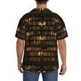 thumbnail image 3 of Kdxio Men'S Hawaiian Shirt For Men Short Sleeve Shirt Bookshelves Summer Casual Holiday Beach Button Down T-Shirts, 3 of 5