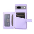 thumbnail image 3 of for Google Pixel 7 Pro Detachable Shoulder Strap Wallet Case, with Card Slots & 360-degree Rotation Stand Ring Flip Premium PU Leather Protective Cover Lanyard for Women Girls, Purple, 3 of 9