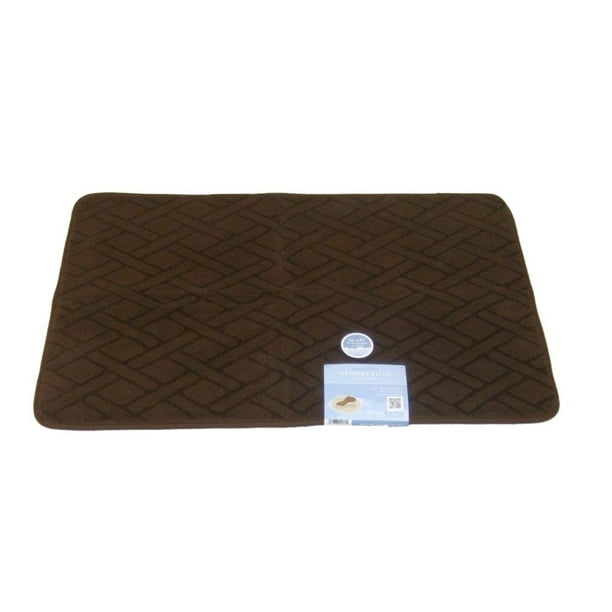 Tranquility Luxurious Memory Foam Brown Bath Mat Skid Resistant Throw