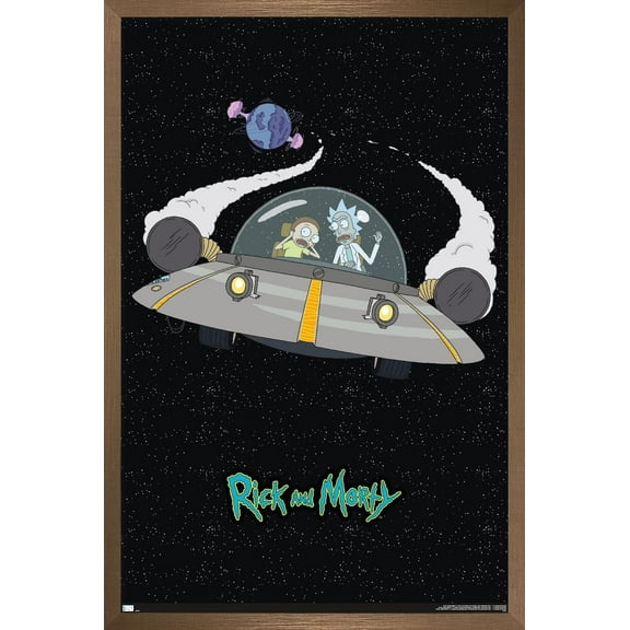 Rick And Morty - Space Wall Poster, 14.725" x 22.375", Framed