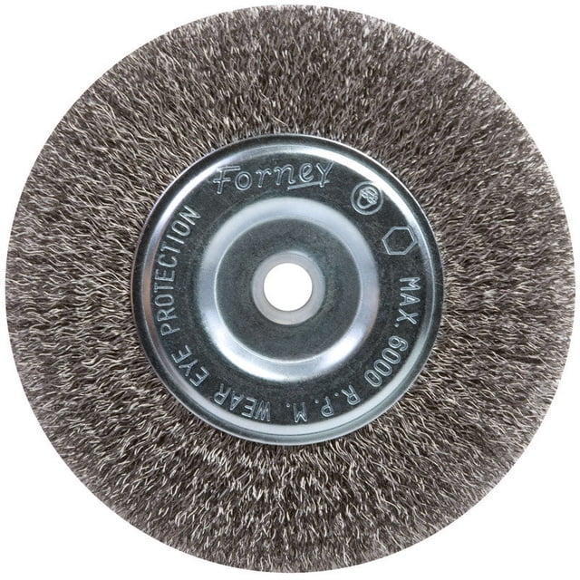 Cepillo de alambre Forney, alambre prensado, 6 cm, metal, 6000 rpm