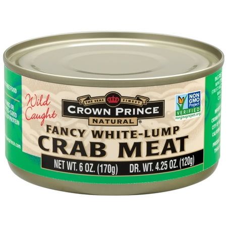 Crown Prince Natural, Fancy White-Lump Crab Meat, 6 oz (pack of