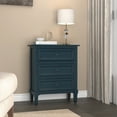 thumbnail image 2 of HLR Blue Modern 3-Drawer Nightstand with Storage, Already Assembled Wood Bedside Table End Table for Bedroom, Hallway, 2 of 11