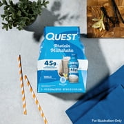 Quest Protein Milkshake, Vanilla Flavor, High Protein, Low Sugar, 14fl oz, 4 Count