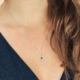 thumbnail image 3 of Gem Stone King 925 Silver and 10K Yellow Gold Green Peridot Diamond Pendant with Chain Set with Moissanite (1.09 Cttw), 3 of 3