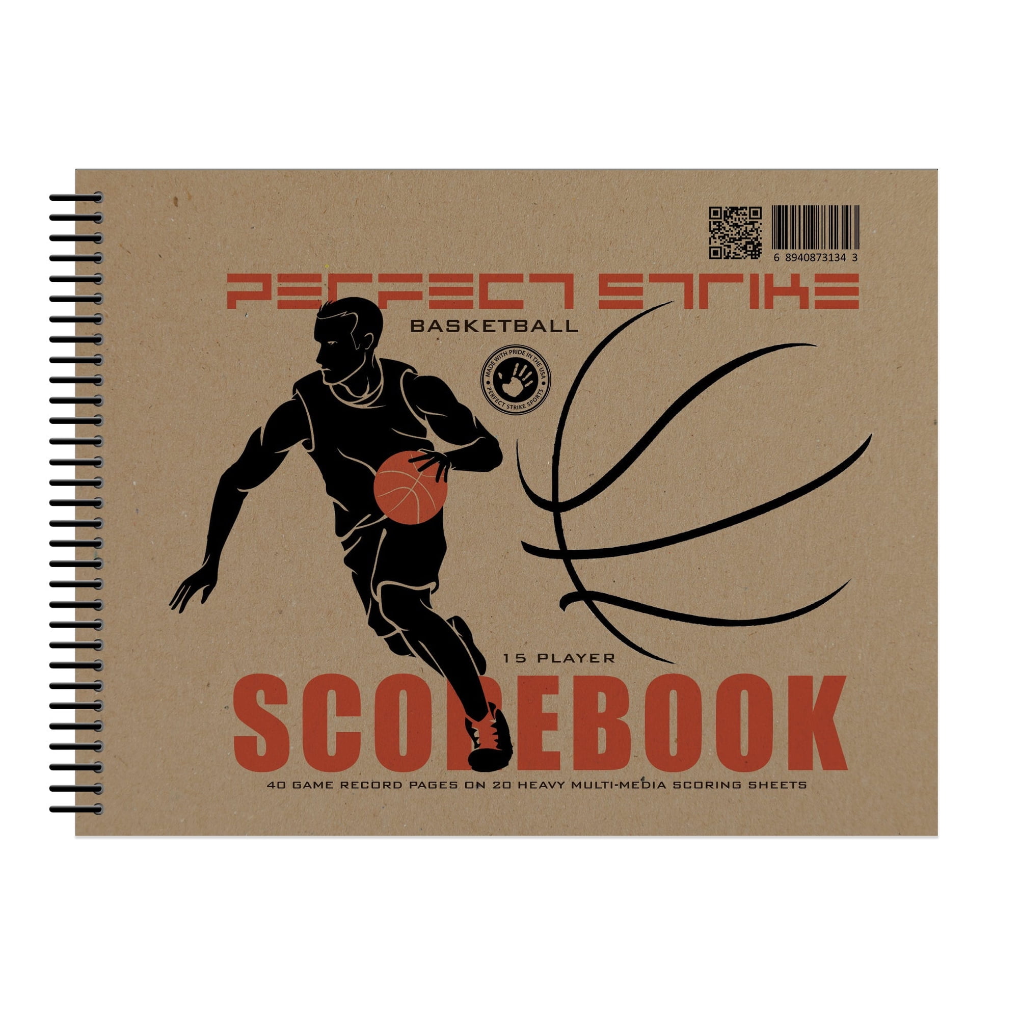 Perfect Strike Basketball Scorebook with Rules and Scoring Instructions : Side-by-Side. Heavy Duty. Youth and Adult Basketball. LS-15P (1 Book)