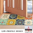 thumbnail image 3 of Bohemian Retro Floral Non-Slip Entryway Door Mat,Boho Indoor Decor Durable Low Plush Door Mat,Washable Welcome Rug for Patio Hallway Home Decor 17x30 Inches, 3 of 7