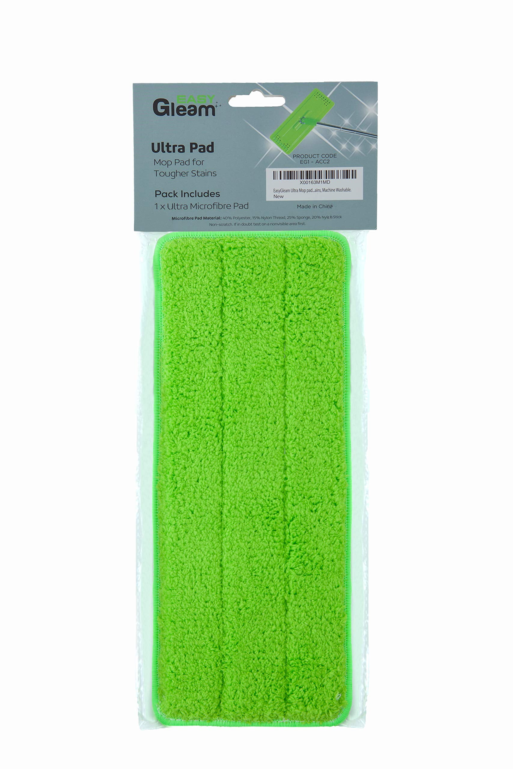 Easy Gleam Microfibre Mop Pad, Deep Stain Cleaning Mop Pad, Pack of 2