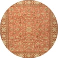 thumbnail image 1 of Ahgly Company Machine Washable Indoor Round Traditional Orange Area Rugs, 3' Round, 1 of 7