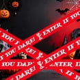 thumbnail image 4 of Halloween Caution Tape, Spooky Warning Design, 1 Pack Halloween Themed, for Haunted House Spooky Party Halloween Outdoor Indoor Decoration to Creepy Atmosphere, 4 of 5