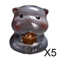 thumbnail image 1 of Estatuilla de mesa,Té mascota gato animal estatuilla decoración del hogar,Resina artesanal Feng Shui Teatable Teahouse,Ornamento pequeñas artesanías de té para la decoración de la sala de, 1 of 10
