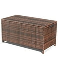 thumbnail image 2 of AVAWING 70 Gallon PE Wicker Storage Box, Patio Deck Box, Outdoor Container, Brown, 2 of 7