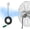Silver, variant on Fan Misters for Cooling Outdoor, Magnetic Misting Cooling System, Triple Nozzle Design, 16.4FT Misting Line, Outside Fans Misting Kit for Cool Patio, Backyard, Pool (Fans Not Included)