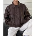 thumbnail image 4 of PRETTYGARDEN Women's Faux Leather Oversized Motorcycle Jackets Fall Zip Up Jacket, Collared Neck, Button Cuff, Relaxed Fit, Long Sleeve, Casual Outerwear, Winter Coats, Fashion Clothing, 4 of 8