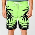 thumbnail image 2 of JIAHONG Mens Swim Trunks Hawaiian Bathing Mesh Lining Suit Swimsuits Beach Shorts with Pockets , Light Green, 2 of 8