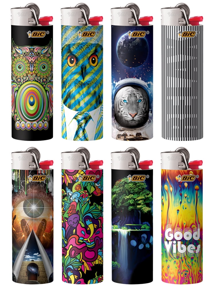 BIC Special Edition Prismatic Series Lighters, Set of 8 Lighters