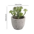 thumbnail image 3 of MMJ Artificial Potted Plants Faux Plants Small Plastic White Planter Tabletop Desk Home Office Decor 2.76x2.68x2.68in, 3 of 6