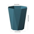 thumbnail image 3 of AuroraX Blue Wastebasket Small Stylish 1.9 Gallon Solid Trash Can Modern Plastic Garbage Bin for Dormitory Bedroom Office, 3 of 8
