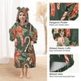 thumbnail image 3 of FORMRS Wearable Blanket Hoodie with Sleeves for Kids Cozy Flannel Sweatshirt, Christmas Holly Bows, 3 of 7