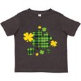 thumbnail image 3 of Inktastic St. Patrick's Day Plaid Green and Yellow Shamrocks Boys or Girls Toddler T-Shirt, 3 of 5