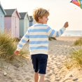 thumbnail image 6 of Resicozy Striped Crew Neck Sweatshirt for Kids Oversized Fleece Pullover Boys Girls Long Sleeve Warm Shirts Casual Lightweight Clothes 3-13 Years Sky Blue 130, 6 of 8