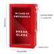 thumbnail image 3 of Cajas de vidrio para emergencias, color rojo, para decoración de escritorio, divertidas cajas de regalo personalizadas, de madera, para guardar cosas., 3 of 6