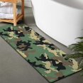 thumbnail image 2 of Classic Camo Green Black Pattern Bathroom Rugs Mat,Non Slip Microfiber Bathroom Rug,Rubber Backing,Soft Bathroom Mats for Bathroom Floor,Tub and Shower,47x17in(120x43cm), 2 of 5