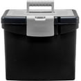 Storex Plastic File Storage Box with XL Storage Lid, Fits Lettersize