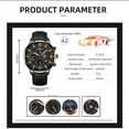 thumbnail image 3 of Rinsvye Sport Men'S Stainless Young Mens Watches Steel Case Leather Band Digital Watch For Men Quartz Analog Wrist Watch Camping Watch Birthday Gift For Men, 3 of 9