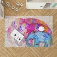 thumbnail image 2 of Animal Rugs, Kitchen Rug, Colorful Rugs, Accent Rugs, Personalizeds Rugs, Bedroom Rug, Animal Rug, Floral Three Elephants Rugs, Soft Rugs, 3.3'x5' - 100x150 cm, 2 of 8