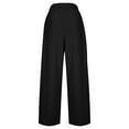 thumbnail image 3 of Erwazi Womens Wide Leg Dress Pants Casual Business Work Twill Pants Solid Color Loose Trousers, Black, S, 3 of 6