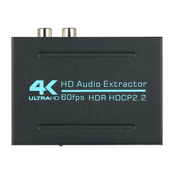 Labymos HD2.0 Audio Extractor Maximum Support 4K Input Resolution HD+Optical Fiber+RCA Output Interfaces Lossless Audio Signal Black