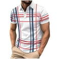thumbnail image 1 of COM1950s Men's Short Pants, Summer Men's Striped Printed Short Sleeved Lapel Top/Shirt, 1 of 6