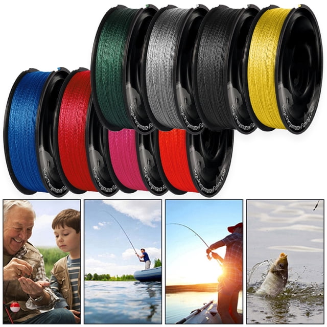HEVIRGO 100m Super Strong PE 4 Strands Weave Braided Fishing Line Rope Fish Tackle Tool,Red 5
