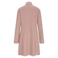 thumbnail image 4 of Trench Coat Women Single- Wool Blend Peacoat (Pink S), 4 of 6